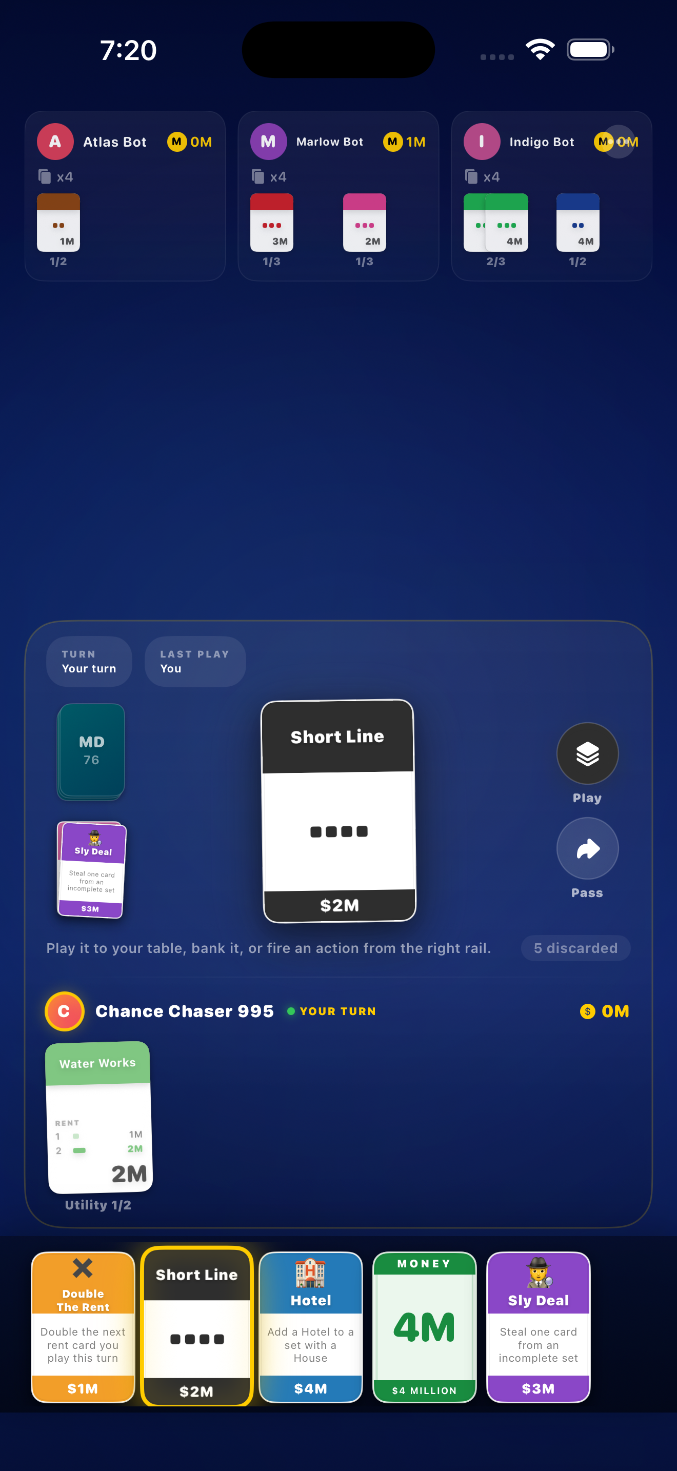 Short Line property card